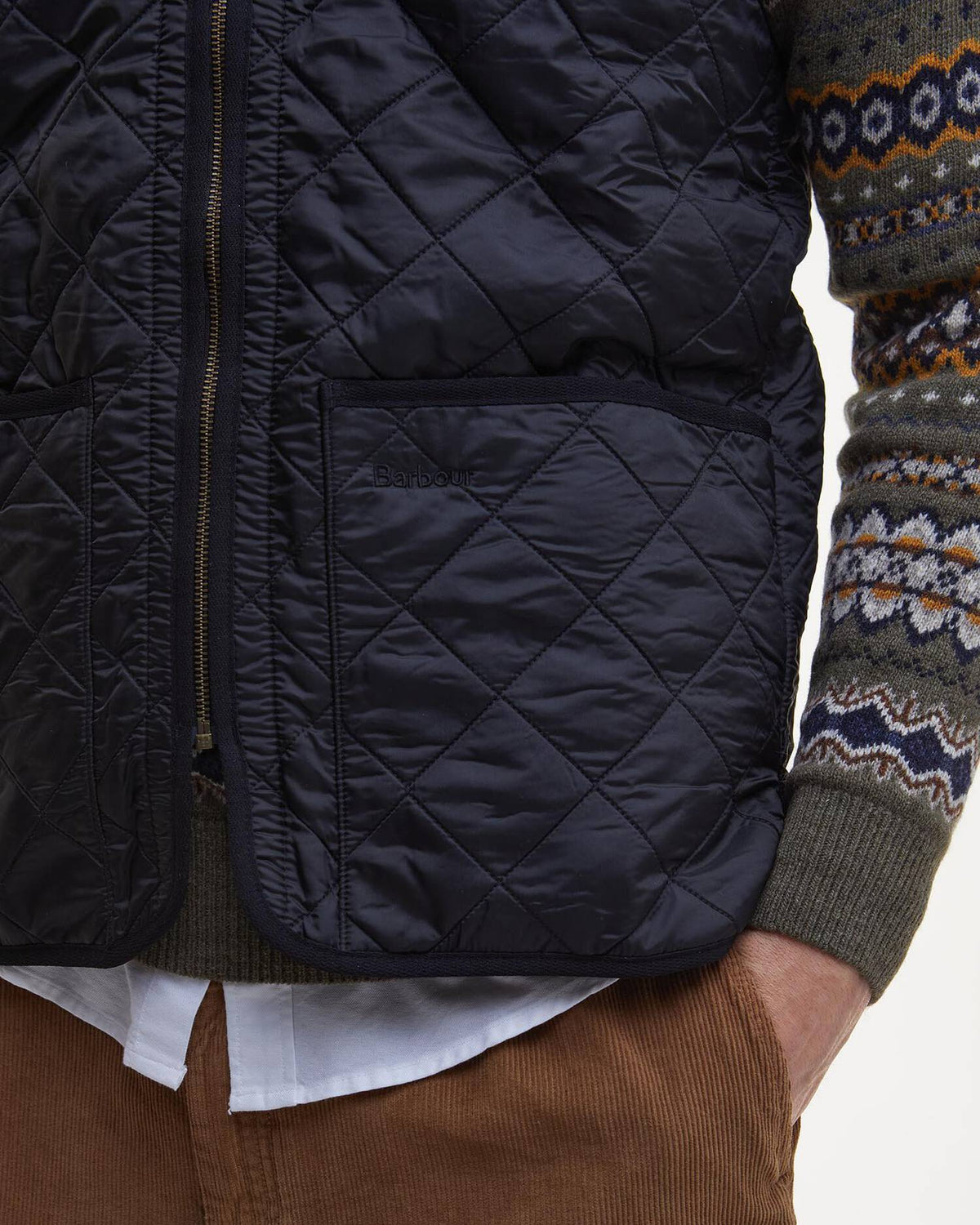 BARBOUR POLARQUILT WAISTCOAT/ZIP - CLASSIC BLACK