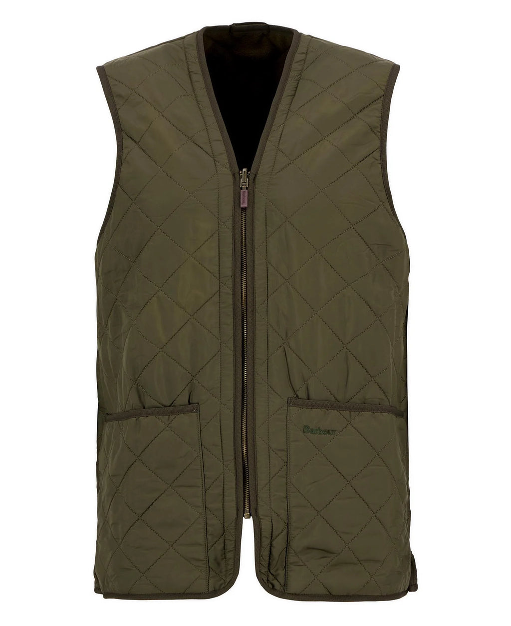 BARBOUR POLARQUILT WAISTCOAT/ZIP - OLIVE