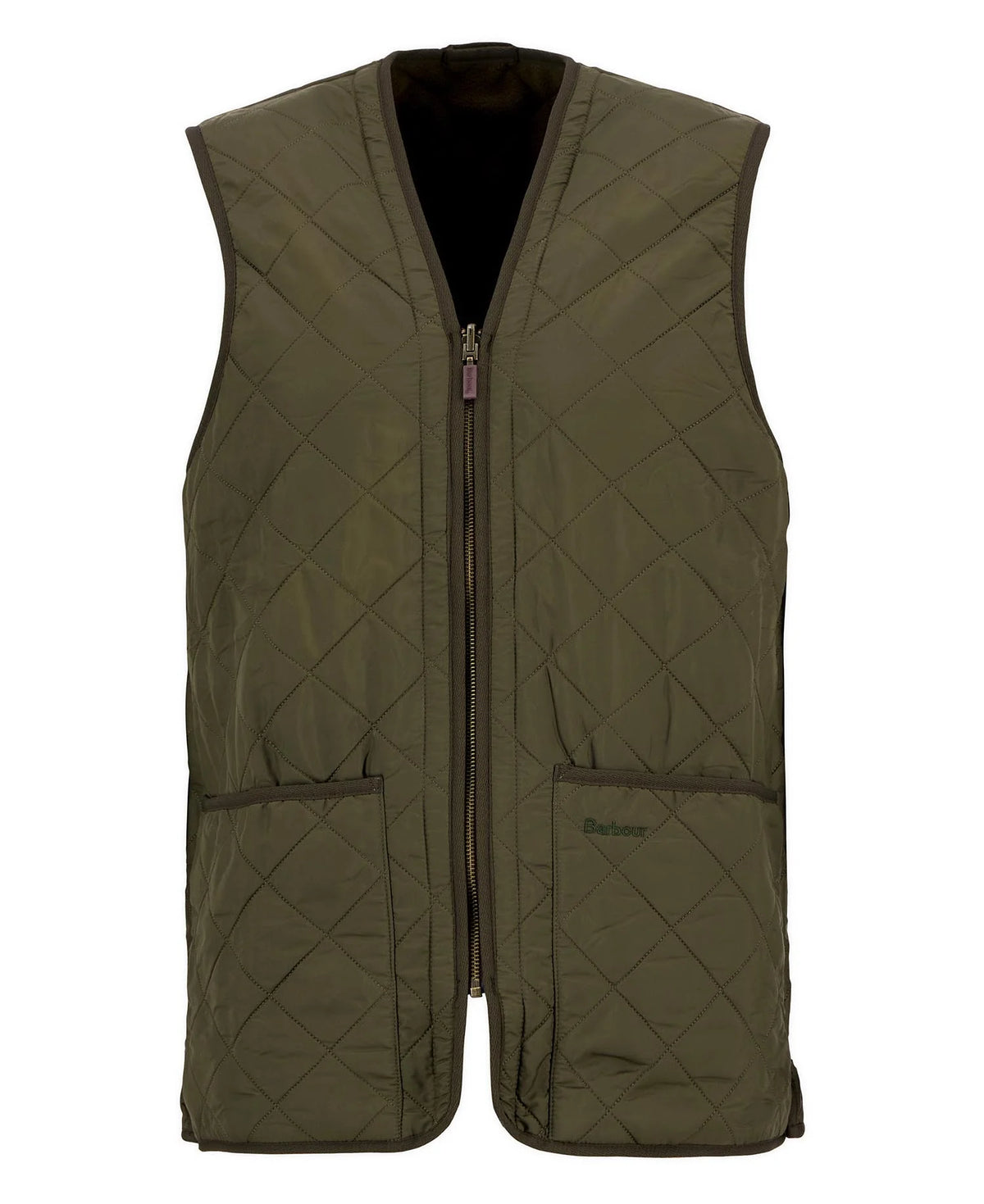 BARBOUR POLARQUILT WAISTCOAT/ZIP - OLIVE