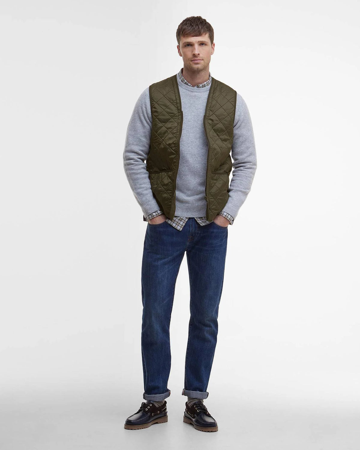 BARBOUR POLARQUILT WAISTCOAT/ZIP - OLIVE