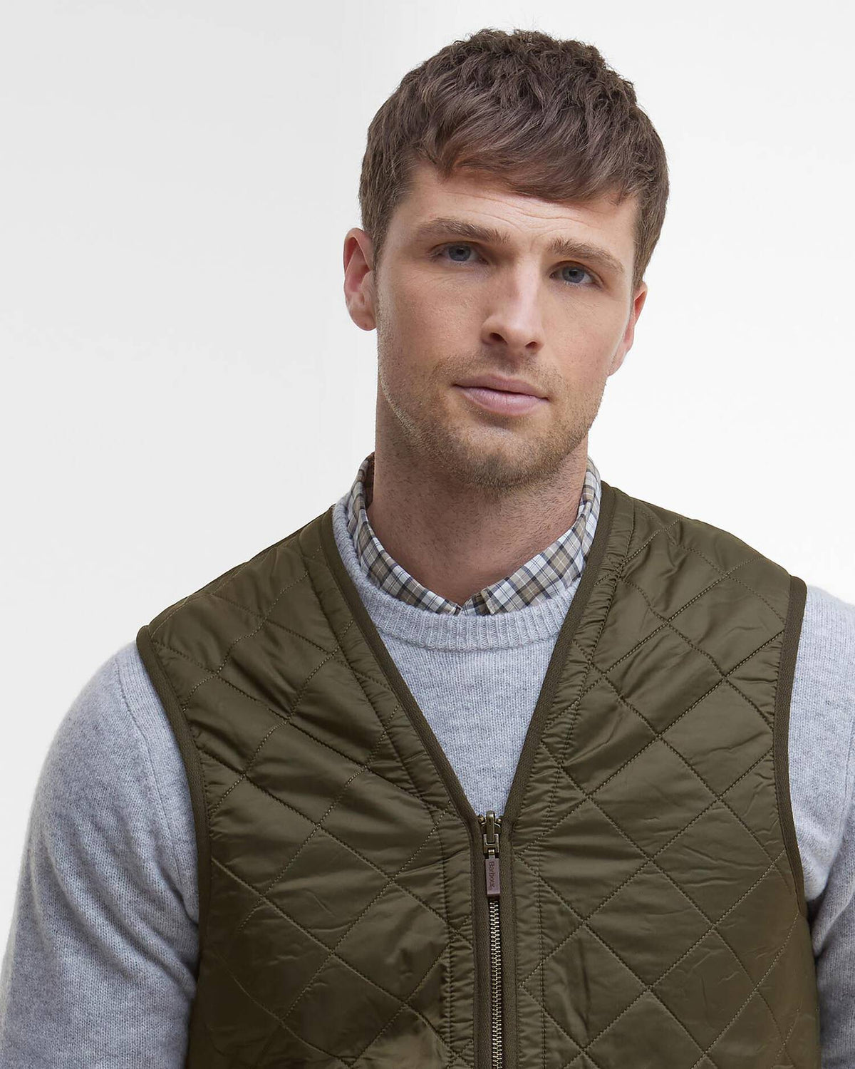 BARBOUR POLARQUILT WAISTCOAT/ZIP - OLIVE