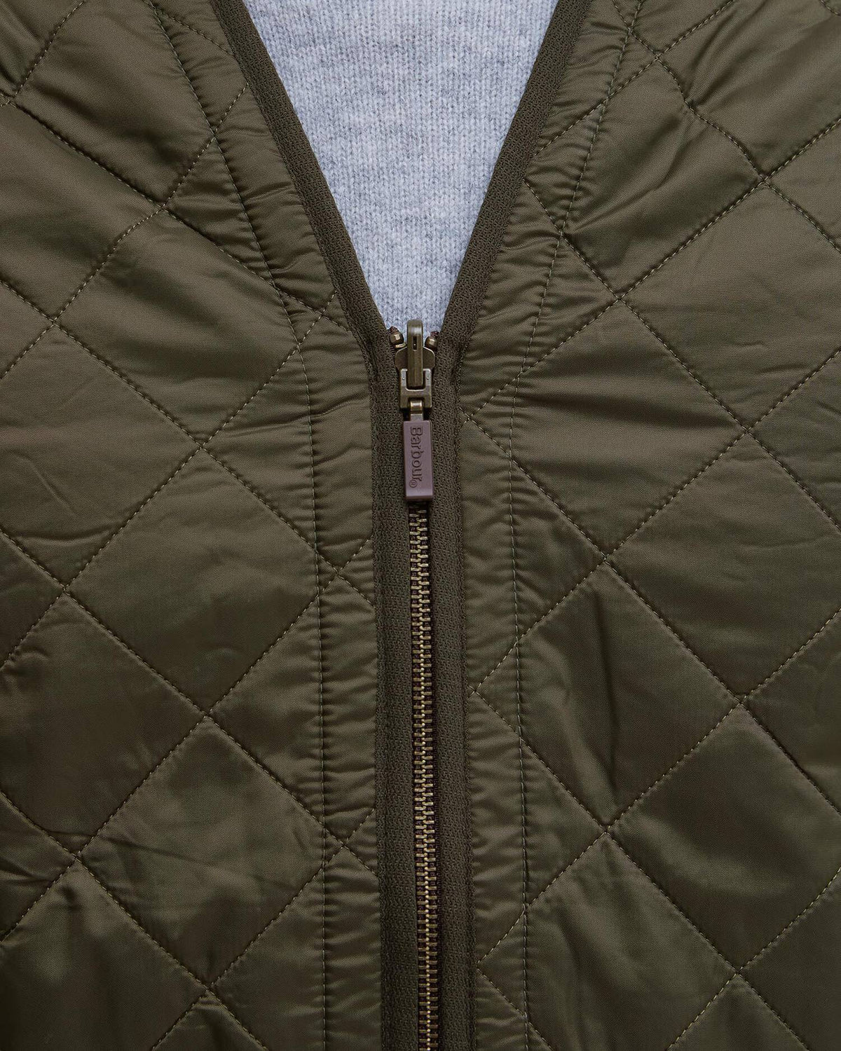 BARBOUR POLARQUILT WAISTCOAT/ZIP - OLIVE