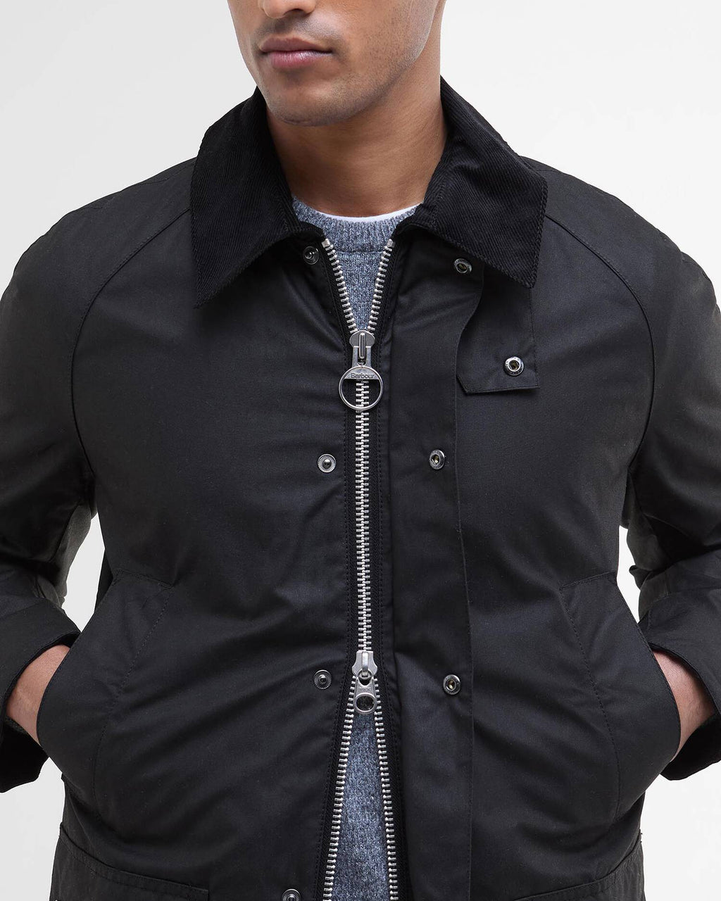 ASHBY WAX JACKET - BLACK/CLASSIC