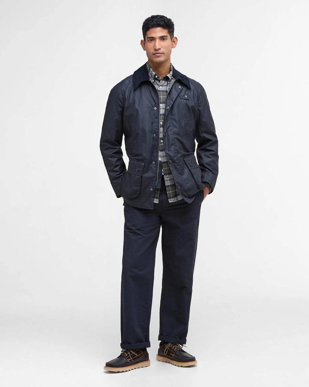 ASHBY WAX JACKET - NAVY