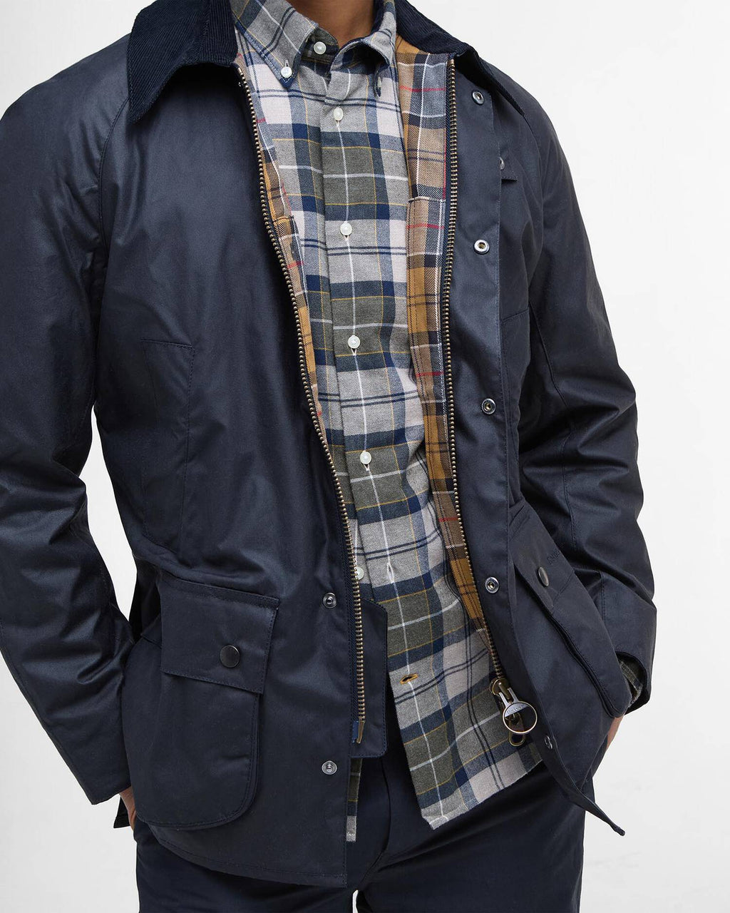 ASHBY WAX JACKET - NAVY