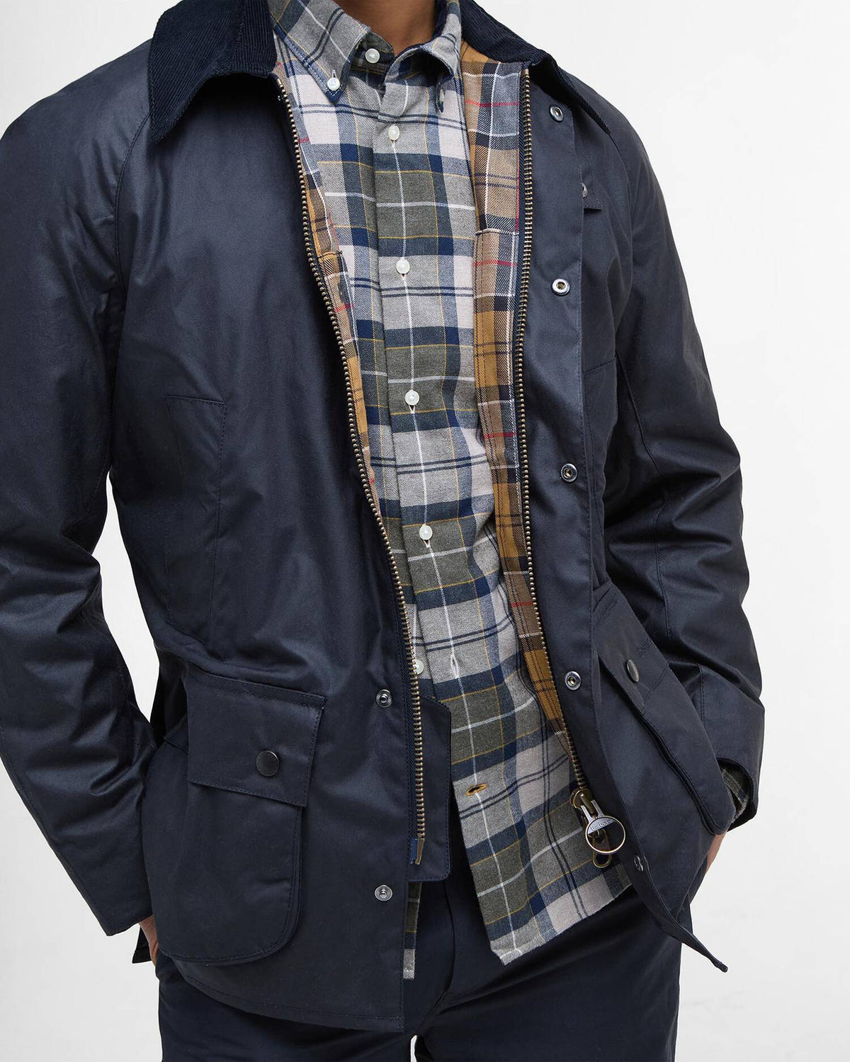 ASHBY WAX JACKET - NAVY