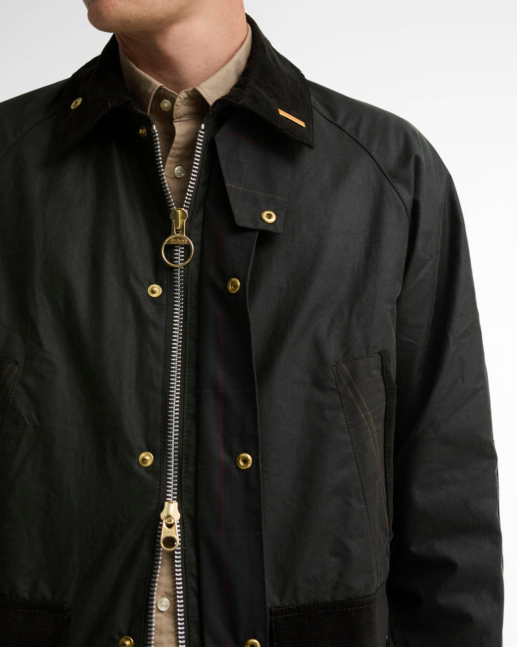 ICONS PATCH BEDALE WAX JACKET - SAGE