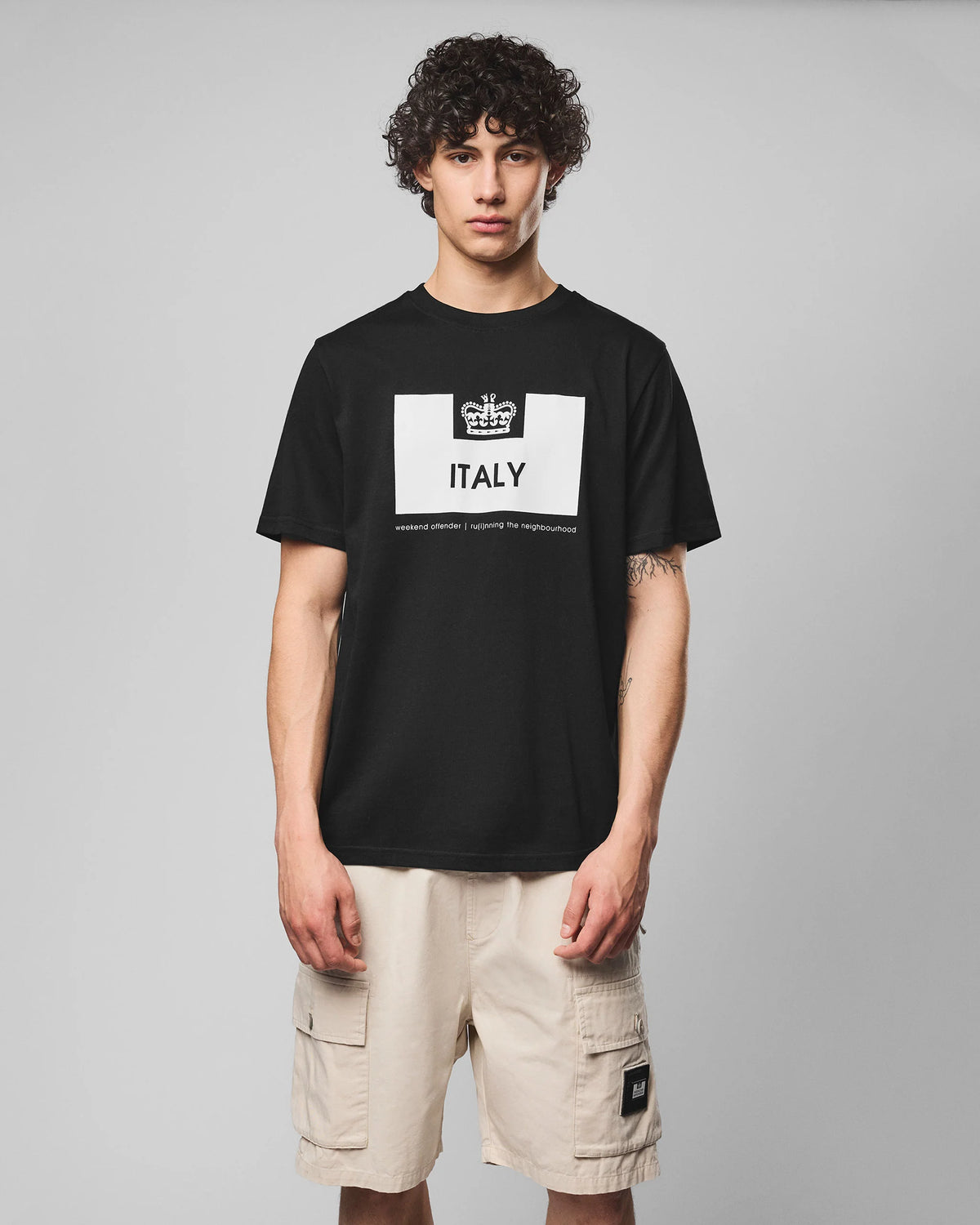 T-SHIRT ITALY - BLACK