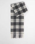 TARTAN LAMBSWOOL SCARF - MONOCHROME TARTAN