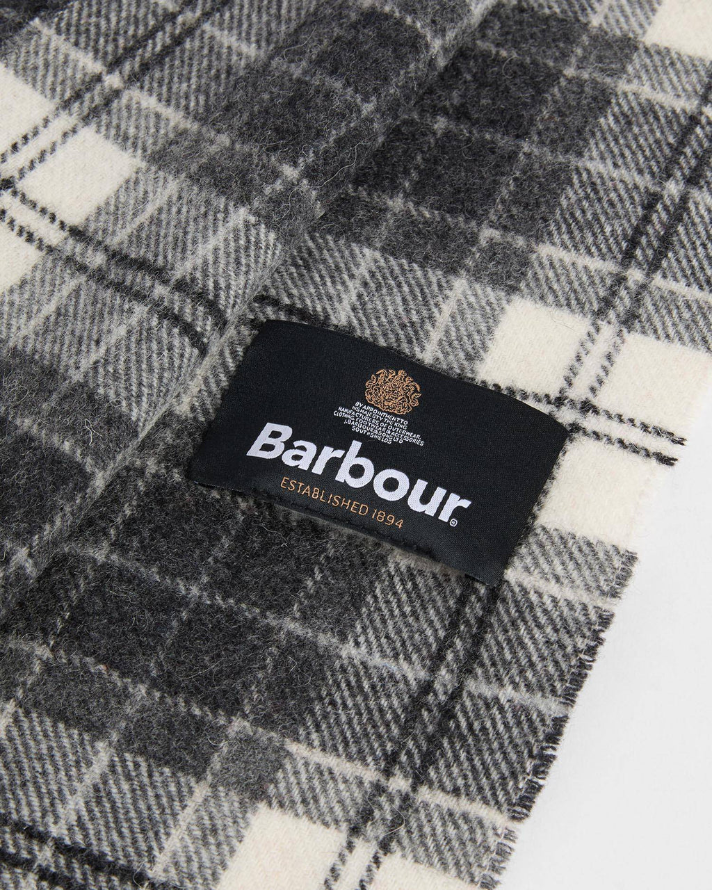 TARTAN LAMBSWOOL SCARF - MONOCHROME TARTAN