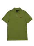 PLAIN POLO SHIRT-SHRUB GREEN