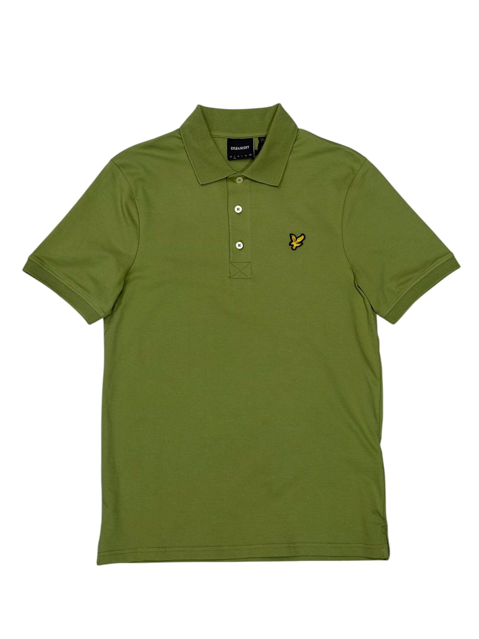 PLAIN POLO SHIRT-SHRUB GREEN