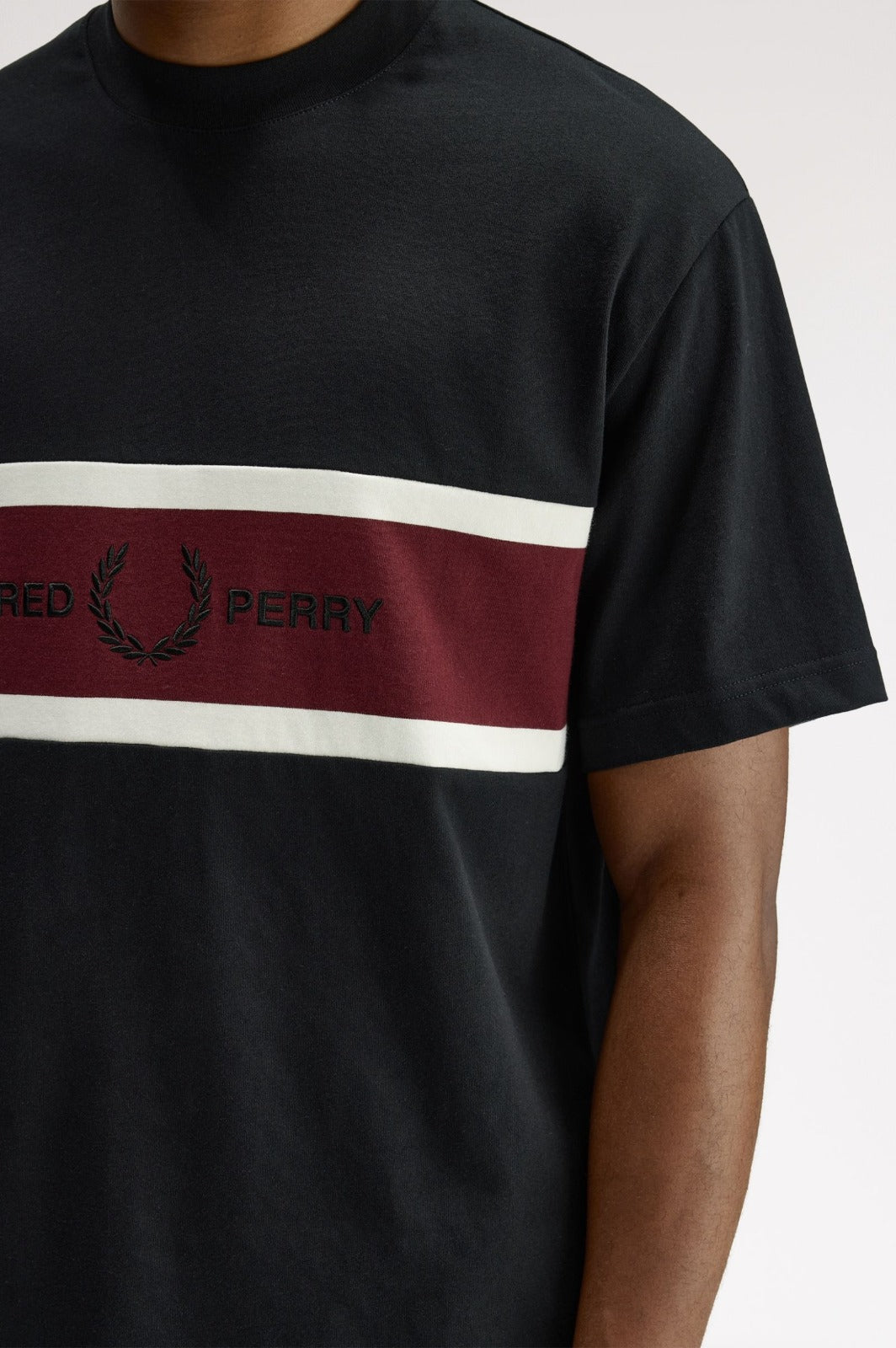 EMBROIDERED PANEL T-SHIRT