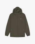 ZIP THROUGH HOODED JACKET-OLIVE