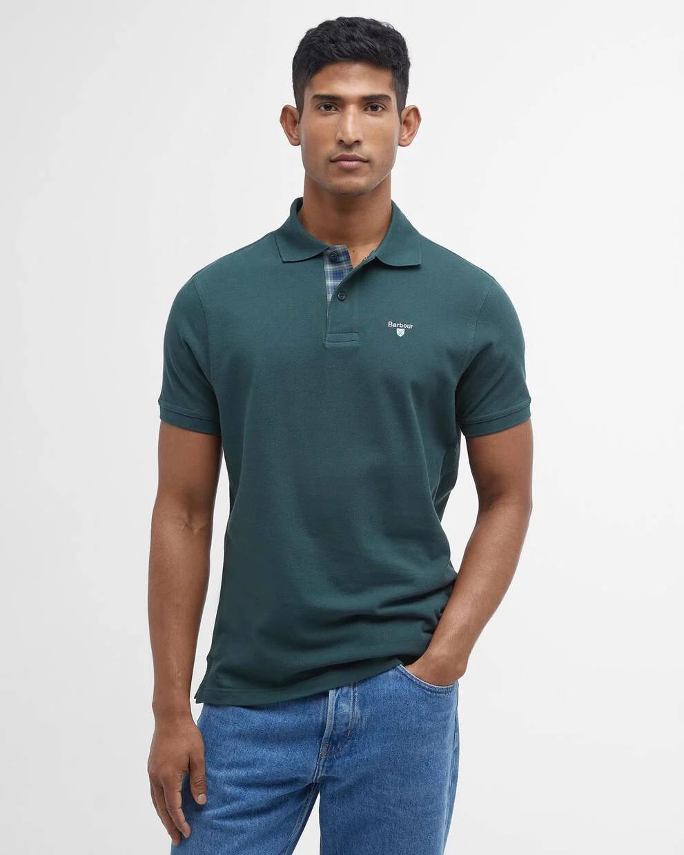 TARTAN PIQUE POLO-GREEN GABLES