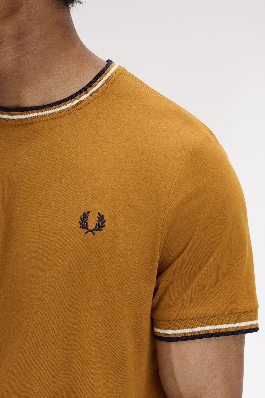 TWIN TIPPED T-SHIRT-DARK CARAMEL