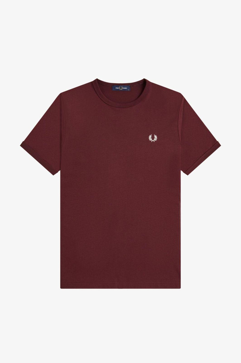 RINGER T-SHIRT-BORDEAUX