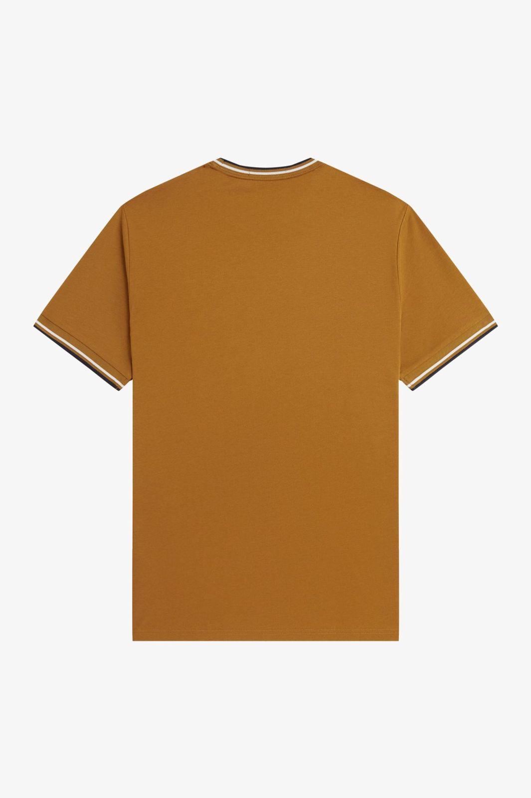 TWIN TIPPED T-SHIRT-DARK CARAMEL