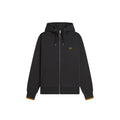 HOODED ZIP THROUGH SWEATSHIRT - ANCHORGRY/GOLDEN