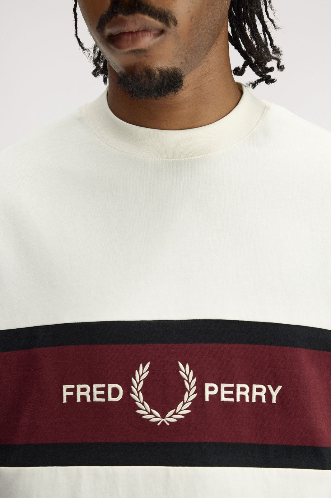EMBROIDERED PANEL T-SHIRT