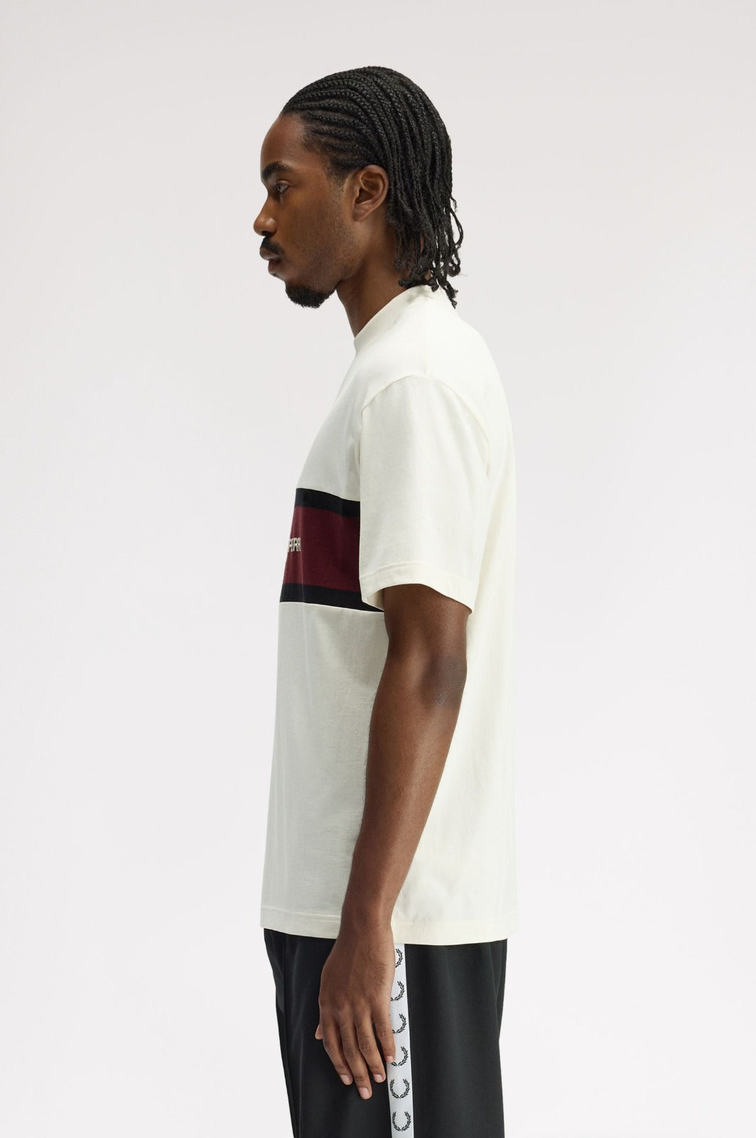 EMBROIDERED PANEL T-SHIRT