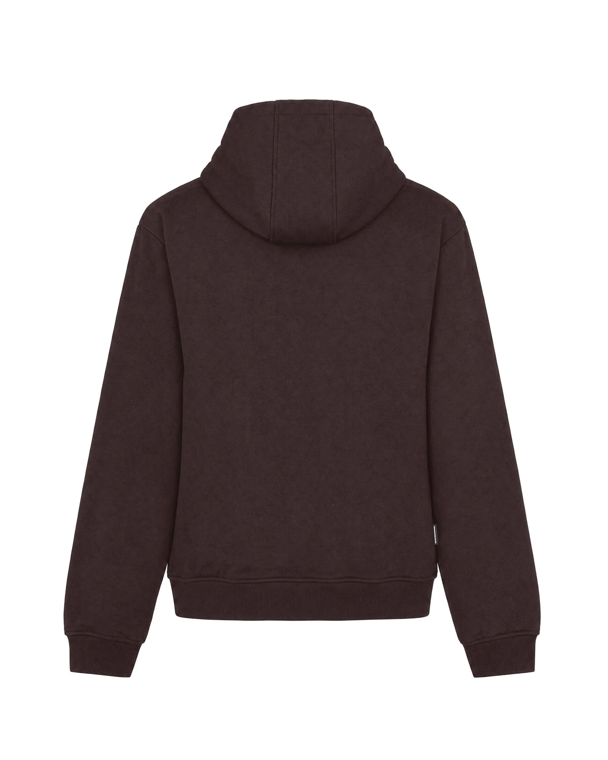 BADGE HOODIE FLEECE - CHOCOLATE