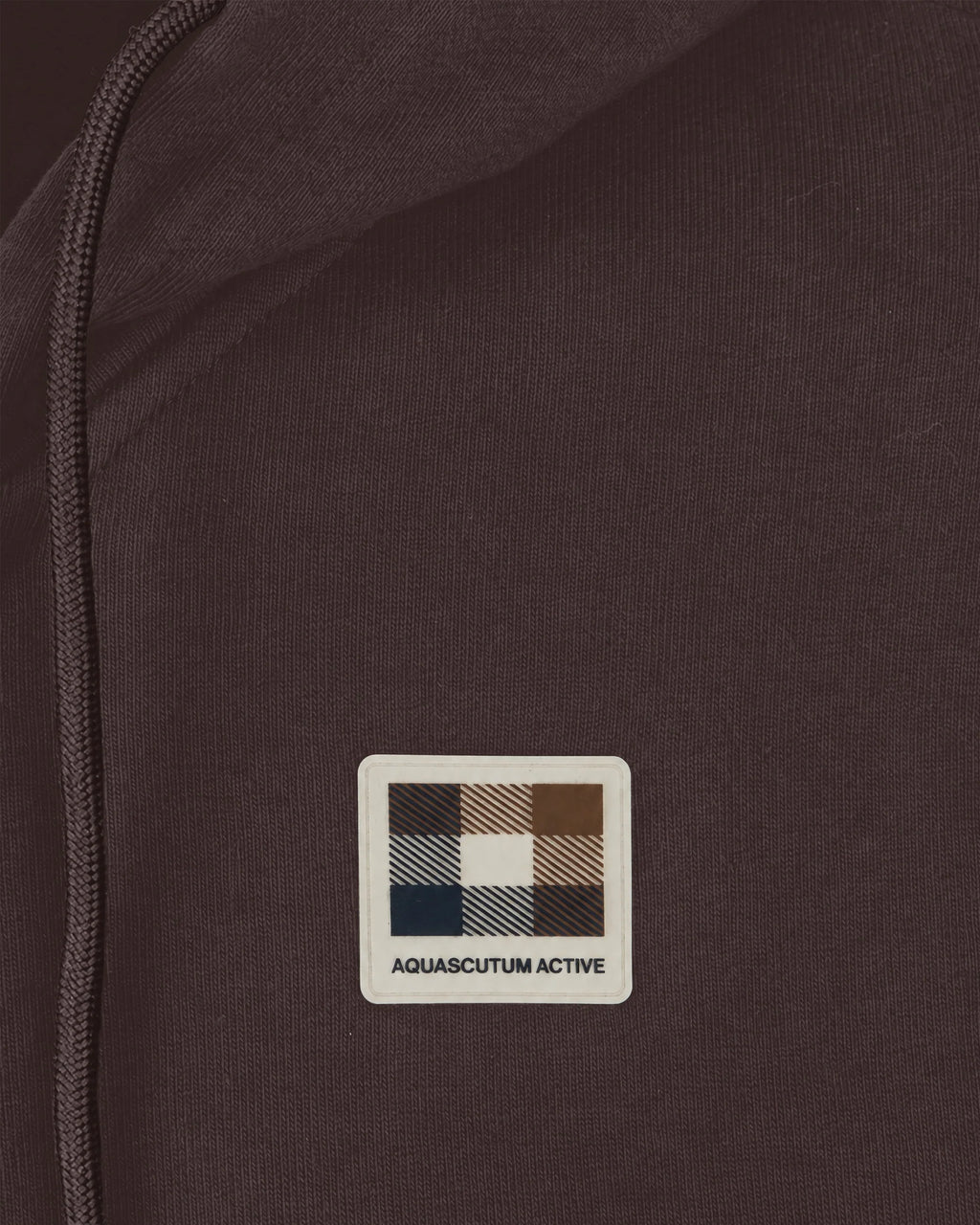 BADGE HOODIE FLEECE - CHOCOLATE