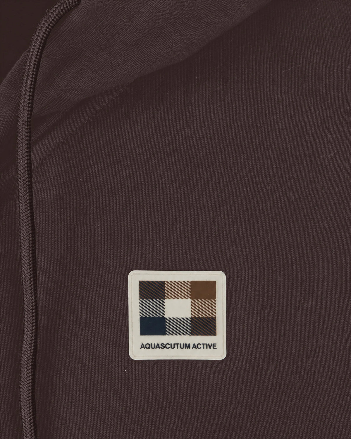 BADGE HOODIE FLEECE - CHOCOLATE