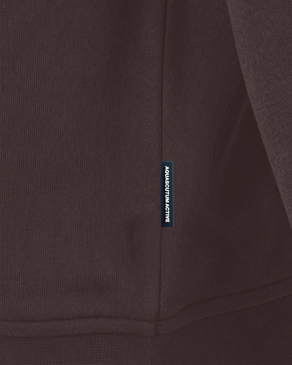 BADGE HOODIE FLEECE - CHOCOLATE