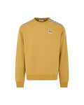 CHECK SHOULDER CREWNECK FLEECE - BRONZE