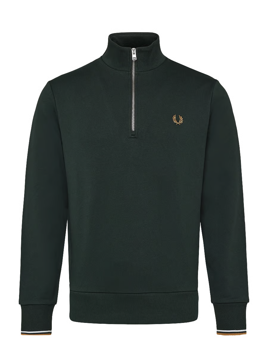 HALF ZIP SWEATSHIRT - NIGHT GREEN