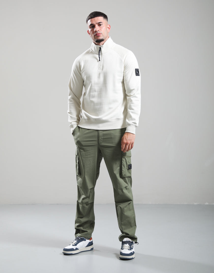 SIREN 1/4 ZIP SWEAT - SILVER BIRCH
