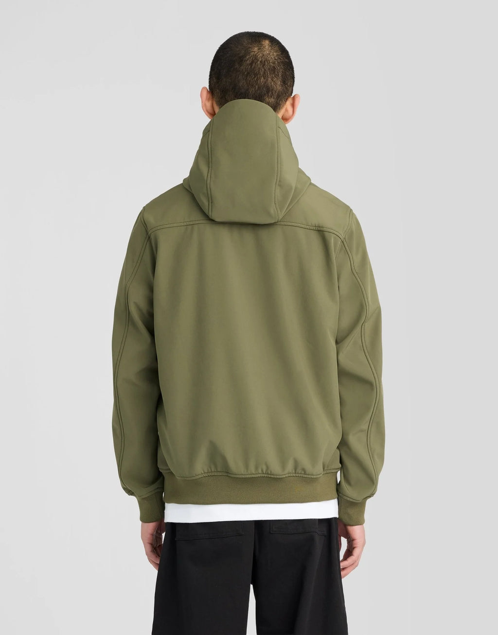 FLEECE BACK SOFTSHELL JACKET - TRUE OLIVE