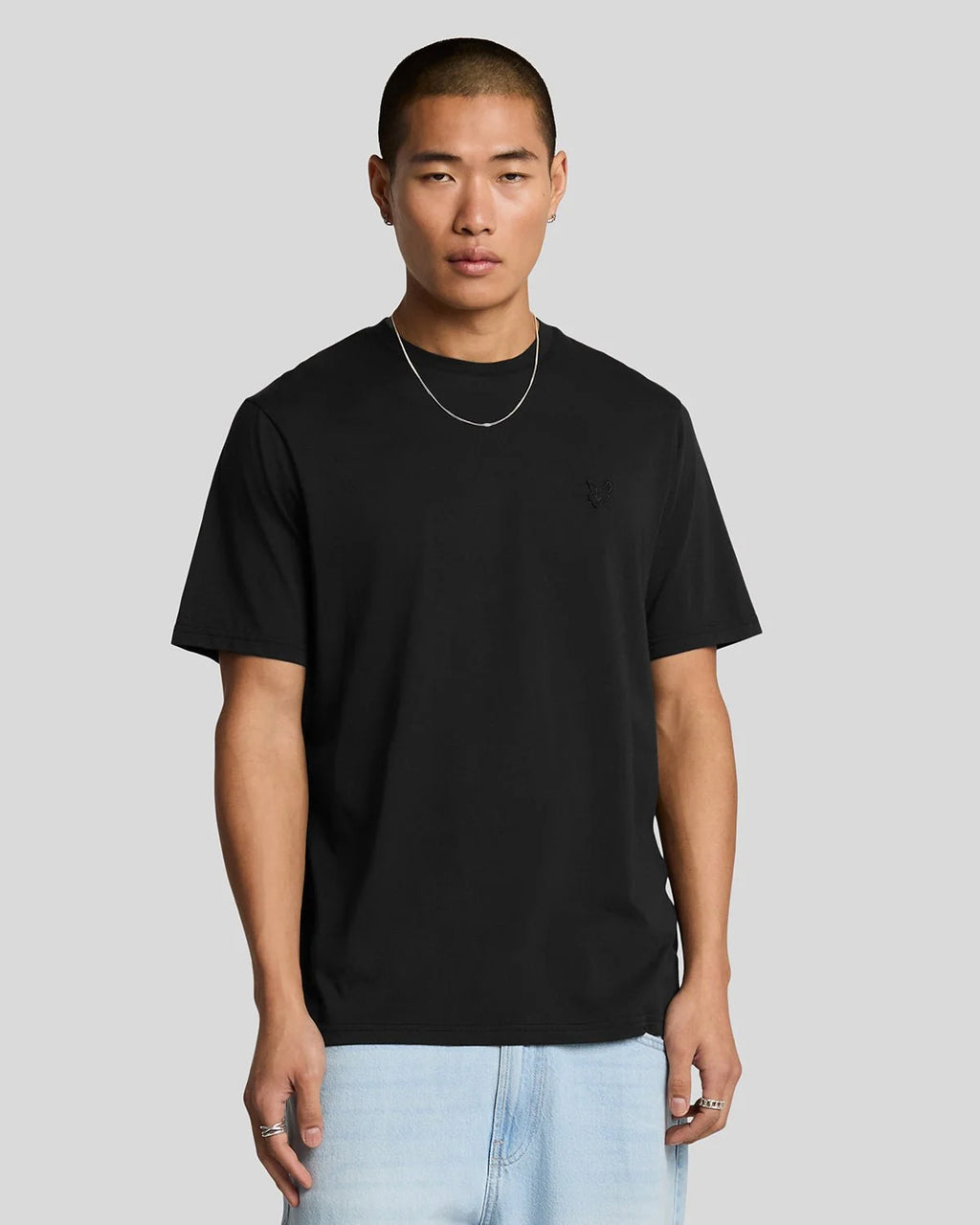 TONAL EAGLE PLAIN T-SHIRT - BLACK