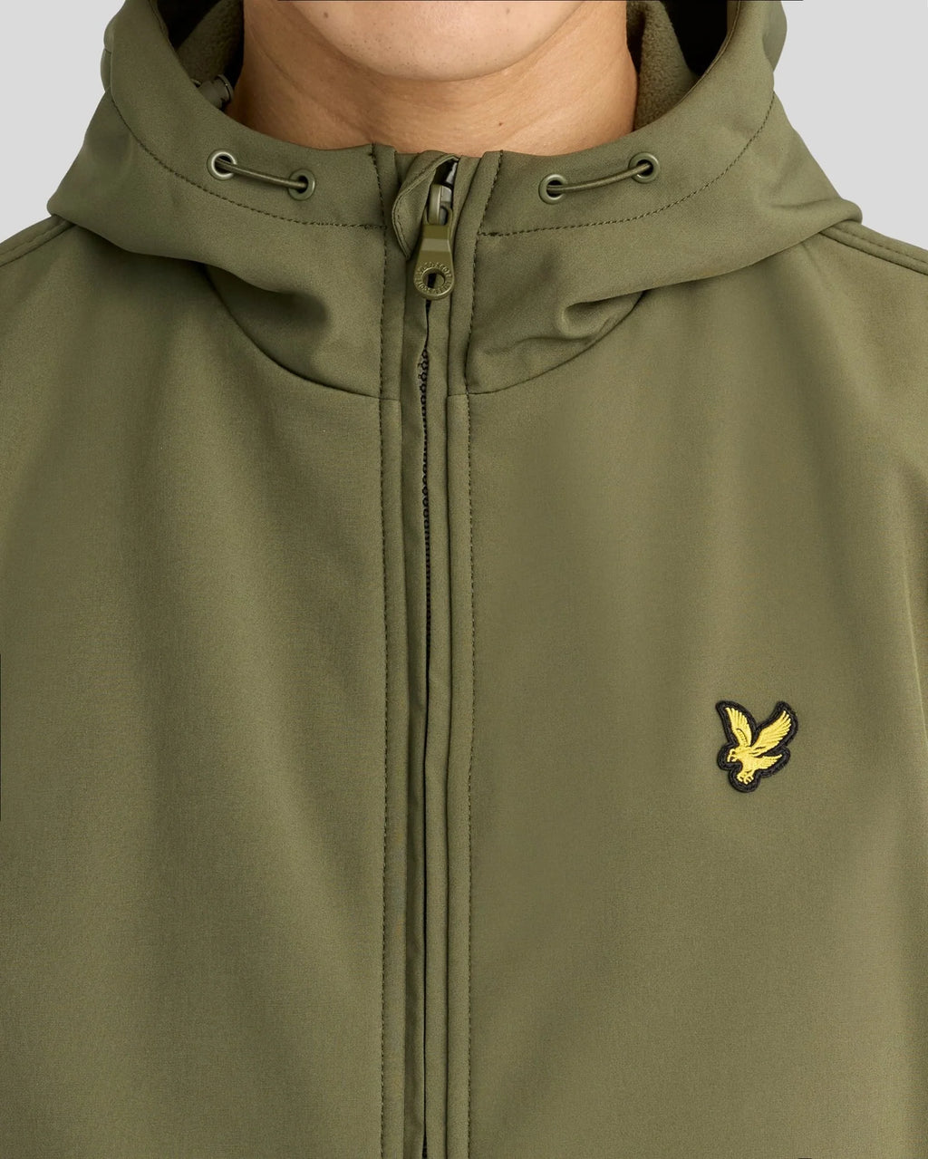 FLEECE BACK SOFTSHELL JACKET - TRUE OLIVE