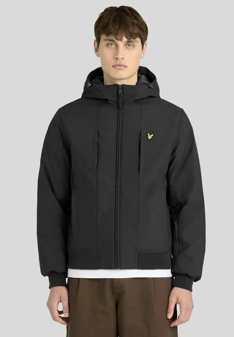 WADDED SOFTSHELL JACKET - JET BLACK